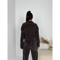 Жіночий спортивний костюм с капюшоном коричневого кольору 29846