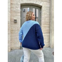 Вязаный женский свитер синего цвета 29900