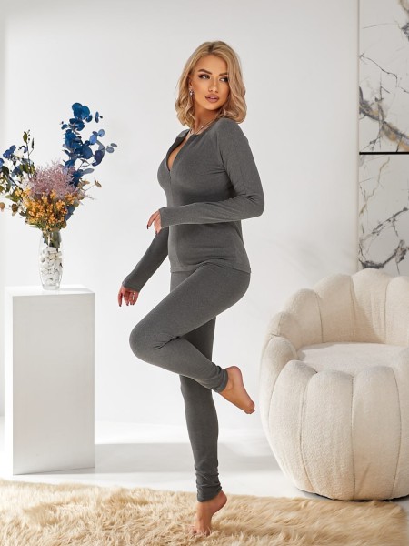 Жіночий термо-костюм сірого кольору 29922