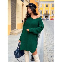 В'язана сукня-туніка смарагдового кольору 29941