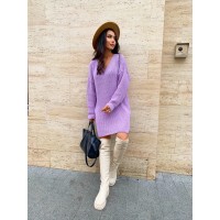 В'язана сукня-туніка лавандового кольору 29942