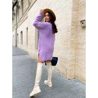 В'язана сукня-туніка лавандового кольору 29942