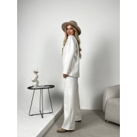 Жіночий ангоровий костюм молочного кольору 30028