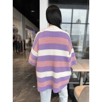 Женский вязаный кардиган сиреневого цвета 30137