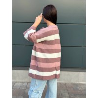 Жіночий в'язаний кардиган пудрового кольору 30138