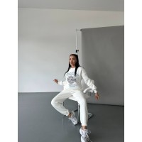 Жіночий теплий світшот молочного кольору 30139