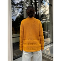 Жіночий базовий светр помаранчевого кольору 30178