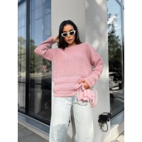 Жіночий базовий светр рожевого кольору 30179