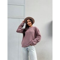 Класичний жіночий светр пудрового кольору 30186