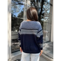 Жіночий універсальний светр синего кольору 30191