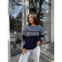 Жіночий універсальний светр синего кольору 30191