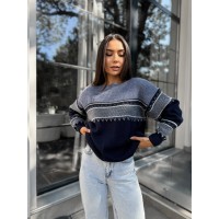 Жіночий універсальний светр синего кольору 30191