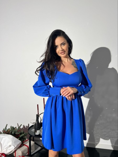 Платье клеш синего цвета 30251