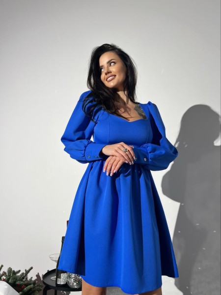 Платье клеш синего цвета 30251