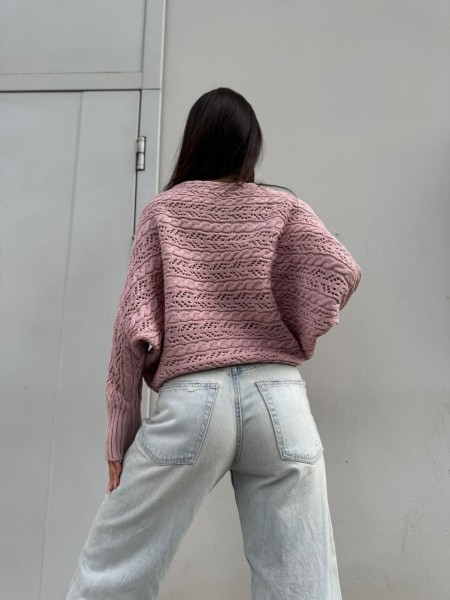 Жіночий легкий светр рожевого кольору 30284