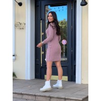 В'язана сукня пудрового кольору 30288