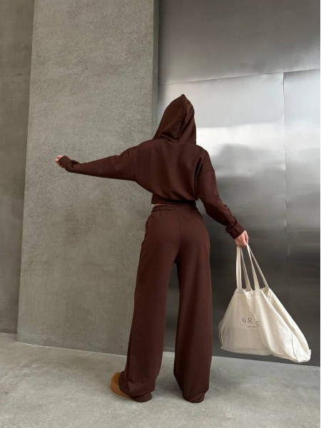 Женский прогулочный костюм коричневого цвета 30442