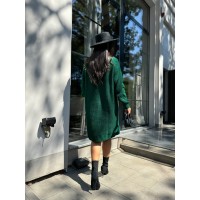 В'язана сукня міді смарагдового кольору 30464