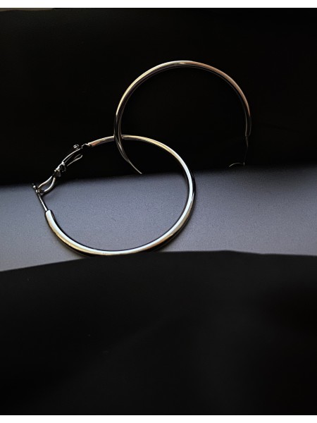 Сережки "Клевер" класичні срібного кольору 30611