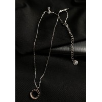 Кулон з ланцюжком срібного кольору 30618