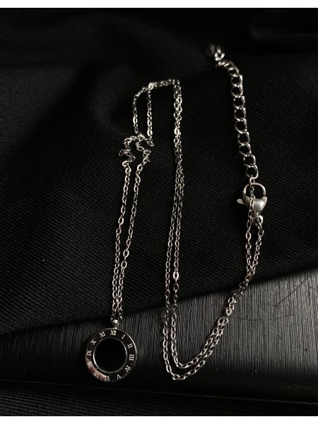 Кулон з ланцюжком срібного кольору 30618