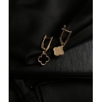 Сережки "Клевер" золотого кольору 30716