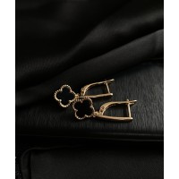 Сережки "Клевер" золотого кольору 30716