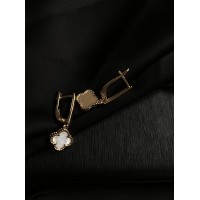 Сережки "Клевер" золотого кольору 30717