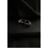 Сережки з камінням срібного кольору 30700