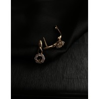 Сережки з камінням золотого кольору 30702