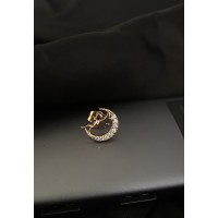 Серьги с ангелочком английский замок золотого цвета 30722