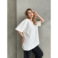 Базова жіноча футболка бiлого кольору 30730