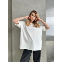 Базова жіноча футболка бiлого кольору 30730