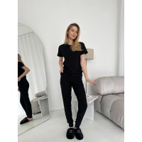 Жіночий костюм трійка чорного кольору 30741