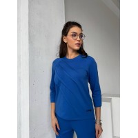 Легкий женский спортивный костюм синего цвета 30827