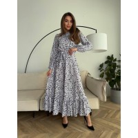 Легка сукня середньої довжини бiлого кольору 30868
