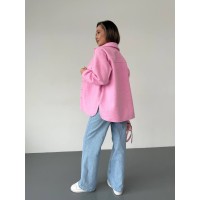 Женская рубашка из букле розового цвета 30901