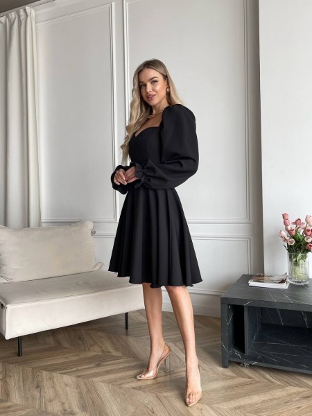Классическое платье мини черного цвета 30906