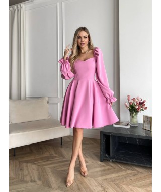 Класична сукня мiнi рожевого кольору 30907
