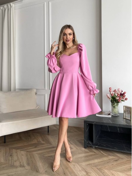 Класична сукня мiнi рожевого кольору 30907