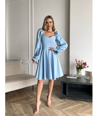 Класична сукня мiнi блакитного кольору 30908