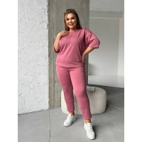 Легкий спортивний костюм пудрового кольору 30945