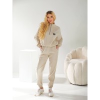 Вельветовый спортивный костюм бежевого цвета  31001