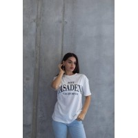 Базова жіноча футболка з написом бiлого кольору 31177