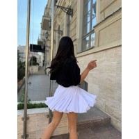 Жіноча легка спідниця міні бiлого кольору 31221