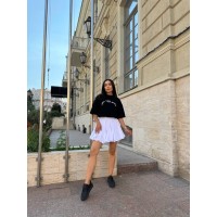 Жіноча легка спідниця міні бiлого кольору 31221