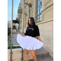 Жіноча легка спідниця міні бiлого кольору 31221