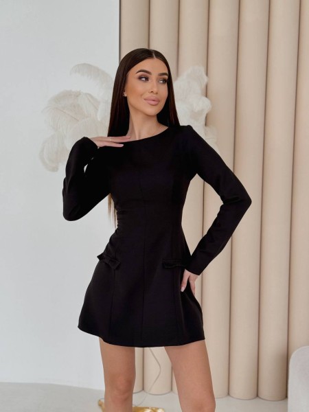Классическое платье мини черного цвета 31267