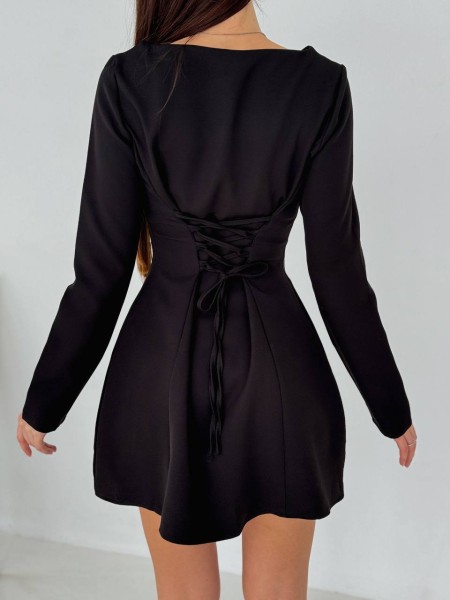 Классическое платье мини черного цвета 31267