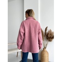 Жіноча куртка-сорочка рожевого кольору 31318